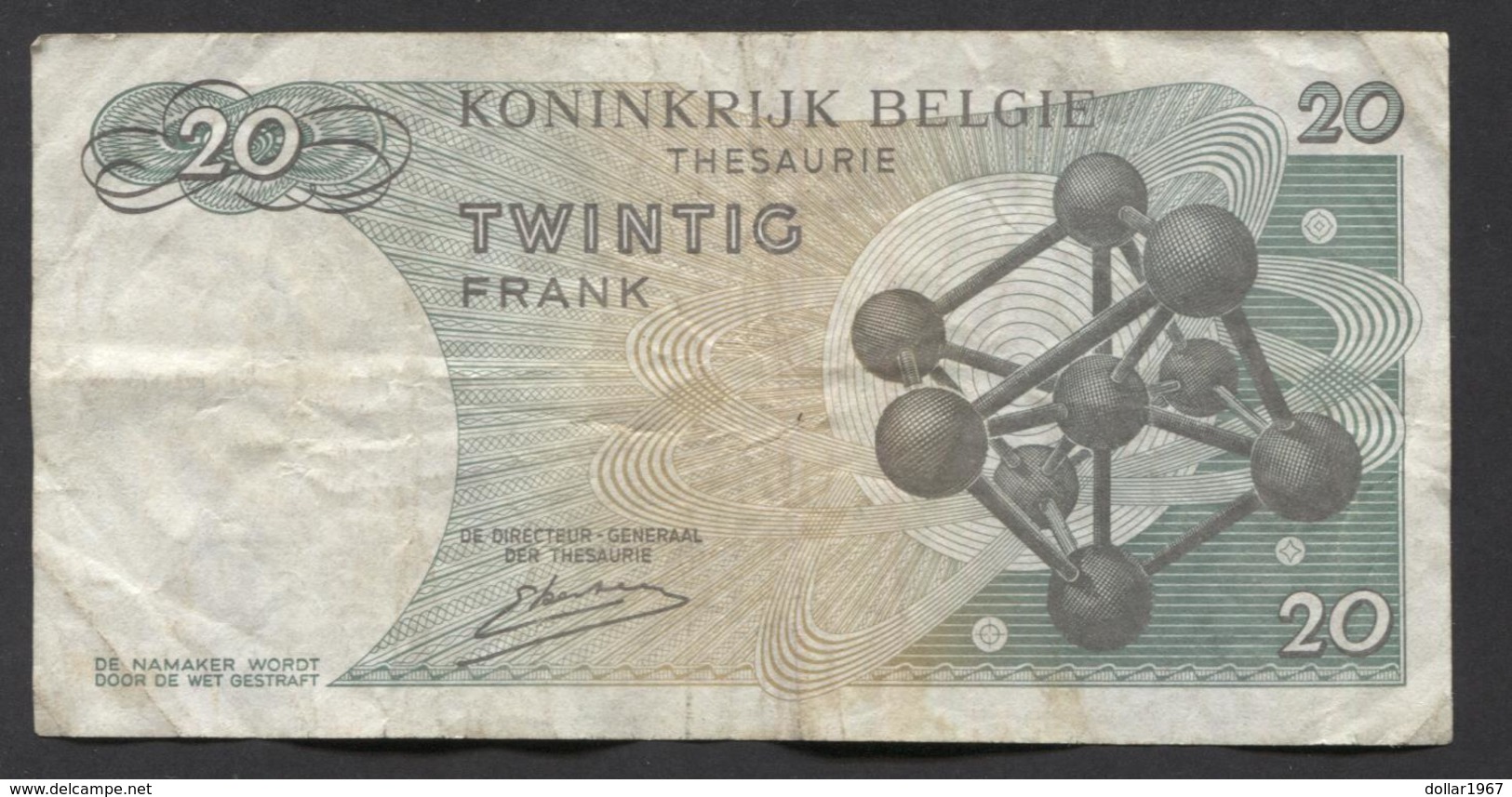 België Belgique Belgium 15 06 1964 -  20 Francs Atomium Baudouin. 3 R 1760780 - 20 Francos