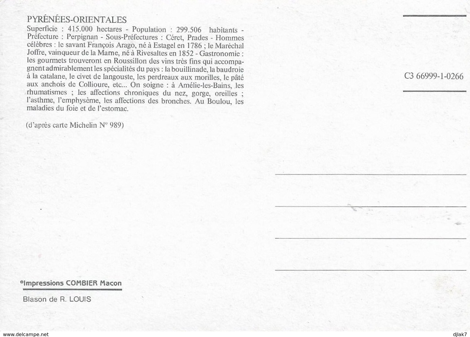 66 Carte Des Pyrénées Orientales Divers Aspects(2 Scans) - Other & Unclassified