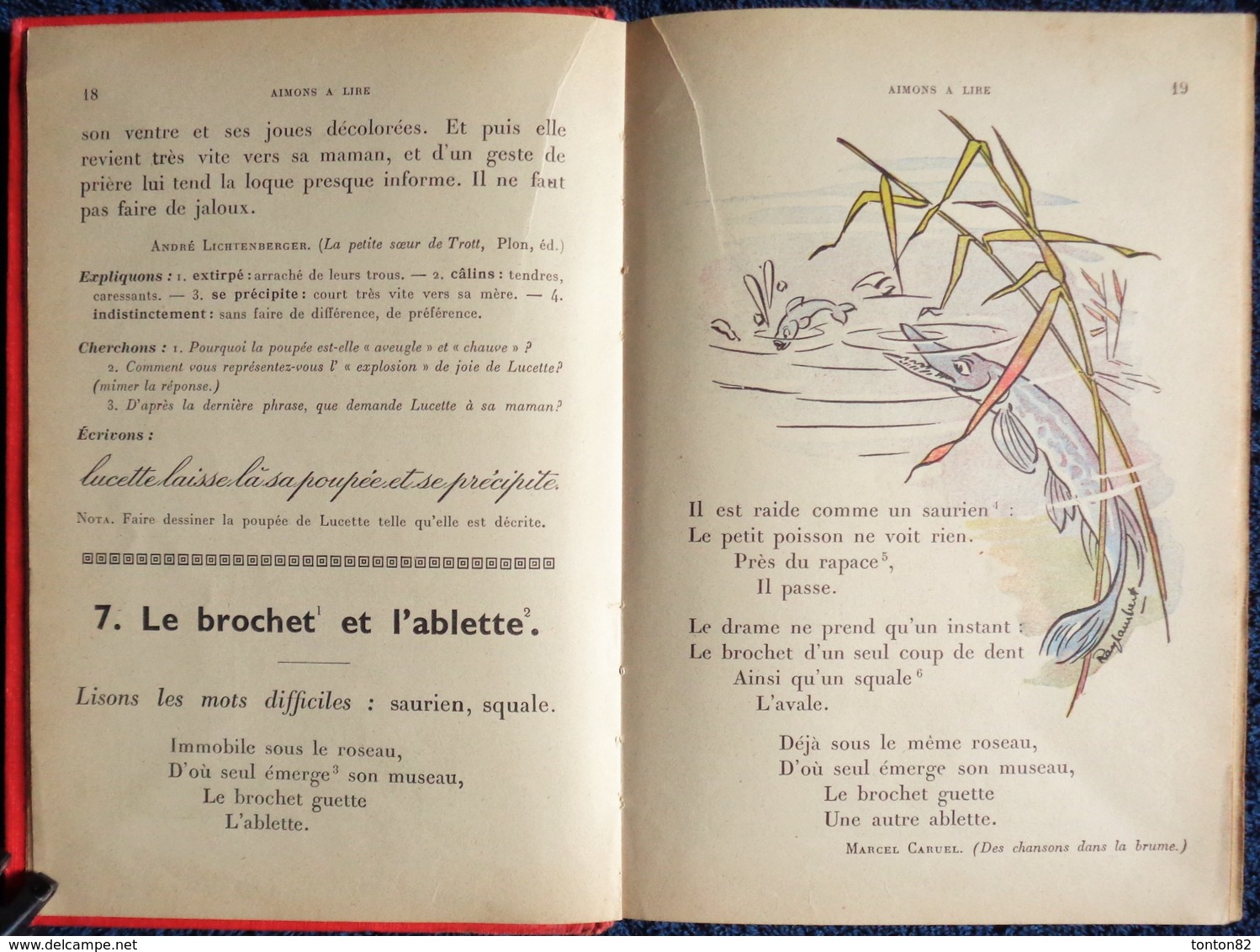 J. Gourdon Et R. Ozouf - Aimons à Lire ... - Cours élémentaire 1ère Année - Librairie Gedalge - ( 1953 ) . - 6-12 Ans