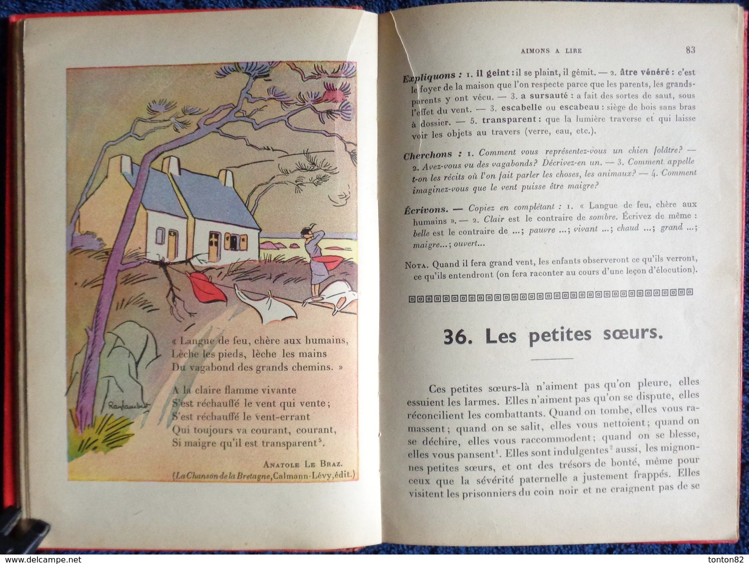 J. Gourdon et R. Ozouf - Aimons à lire ... - Cours élémentaire 1ère Année - Librairie Gedalge - ( 1953 ) .