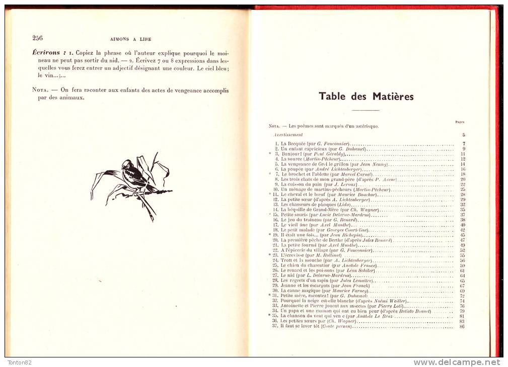 J. Gourdon et R. Ozouf - Aimons à lire ... - Cours élémentaire 1ère Année - Librairie Gedalge - ( 1953 ) .