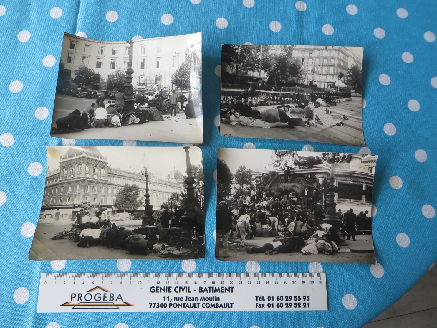 GUERRE 1939/1945 , 4 Photos L.A.P.I.,meusure,,, 13cm  X  18cm - War, Military