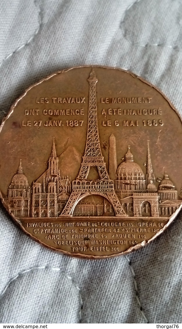 SOUVENIR DE MON ASCENSION AU 1ER ETAGE DE LA TOUR EIFFEL - Bronzes