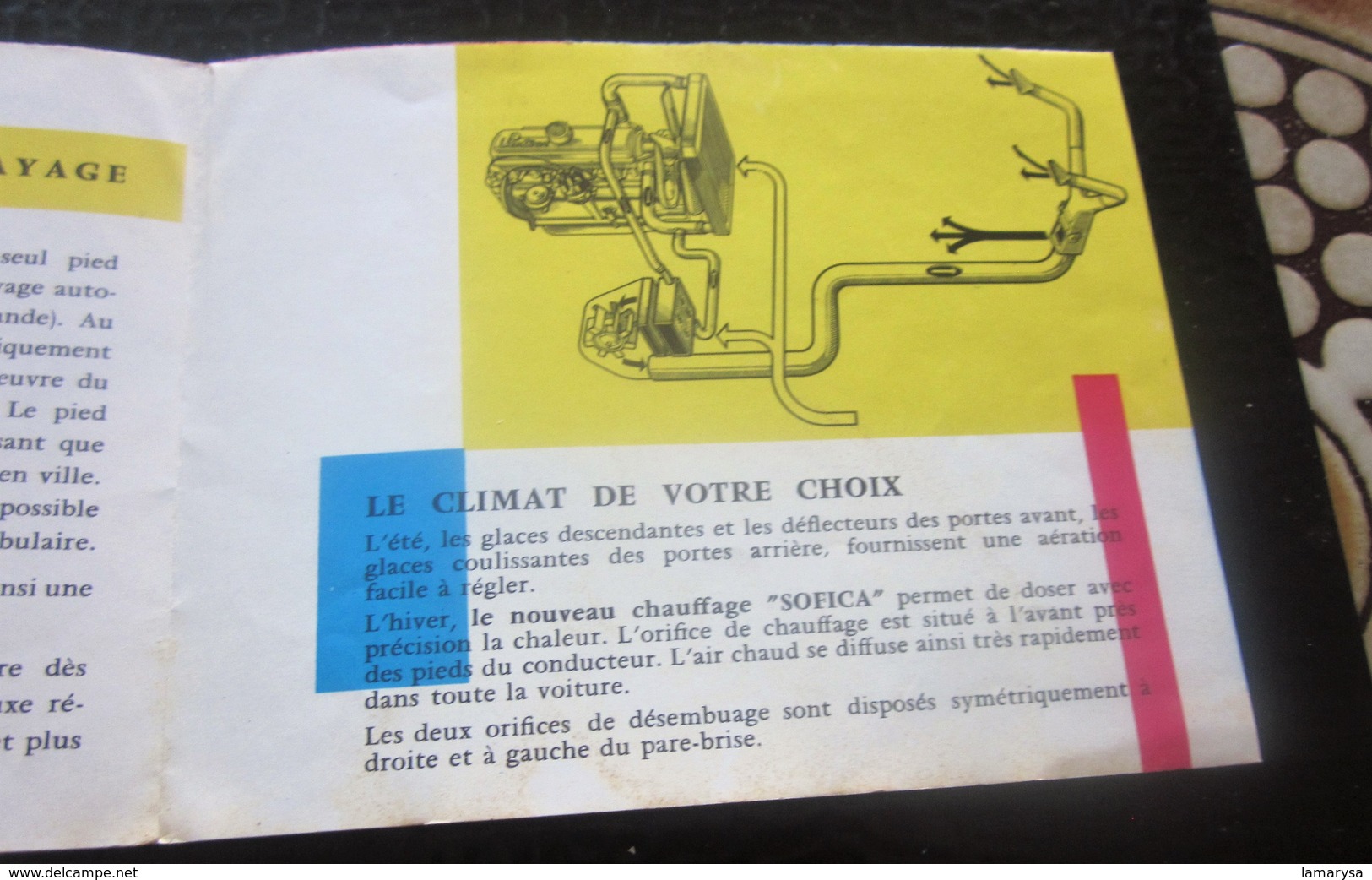 1960 DAUPHINE RENAULT DÉPLIANT PUBLICITAIRE Transports Voiture Automobile DAUPHINE RENAULT Autres collections