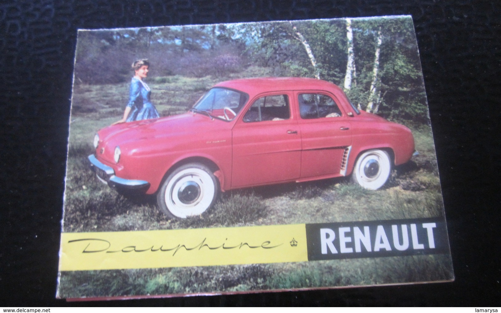 1960 DAUPHINE RENAULT DÉPLIANT PUBLICITAIRE Transports Voiture Automobile DAUPHINE RENAULT Autres collections