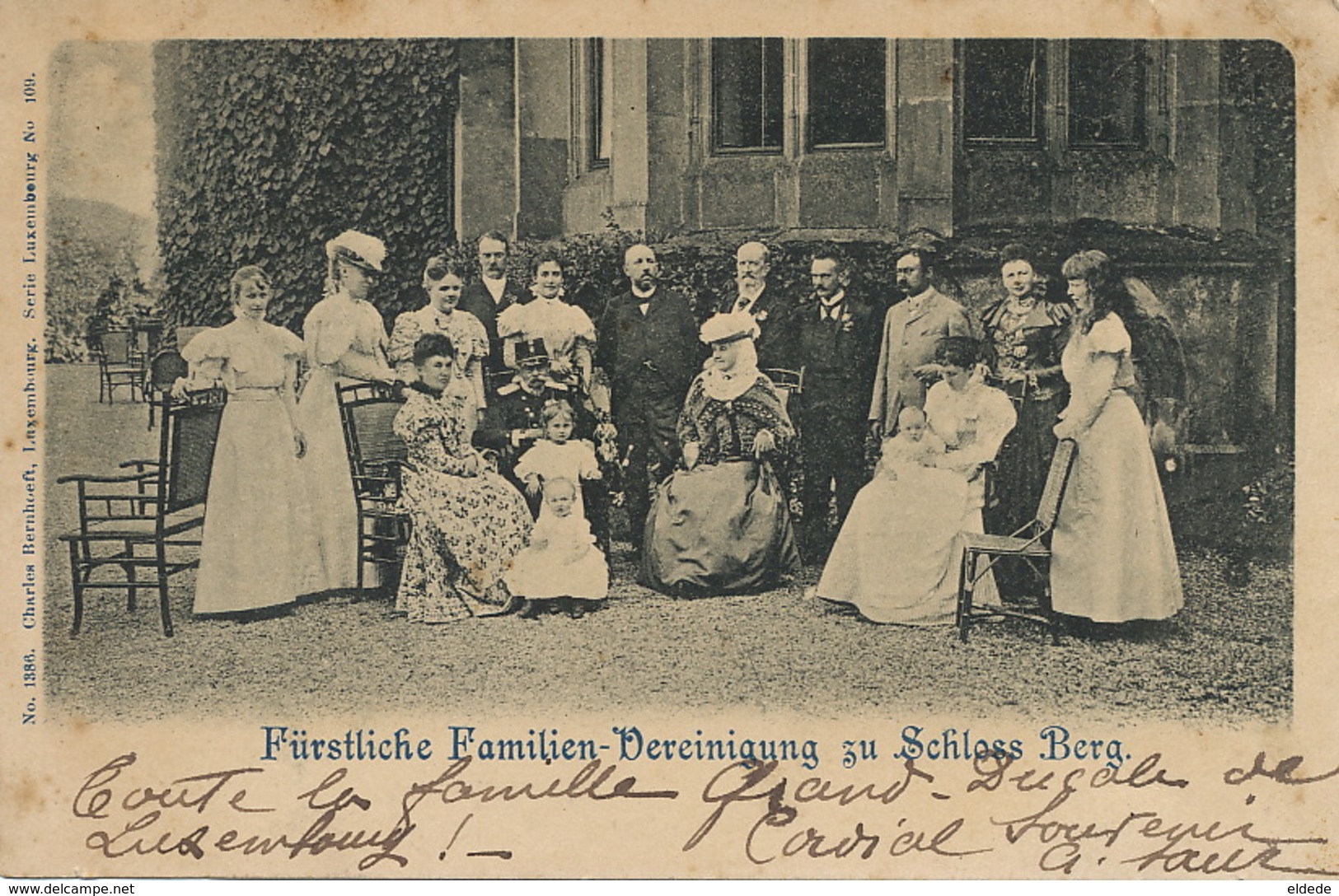 Furstliche Familien Vereinigung Zu Schloss Berg Edit Bernhoeft . O. Used Algringen . Pli Coin Sup. Droit Vers La Rodde - Grand-Ducal Family