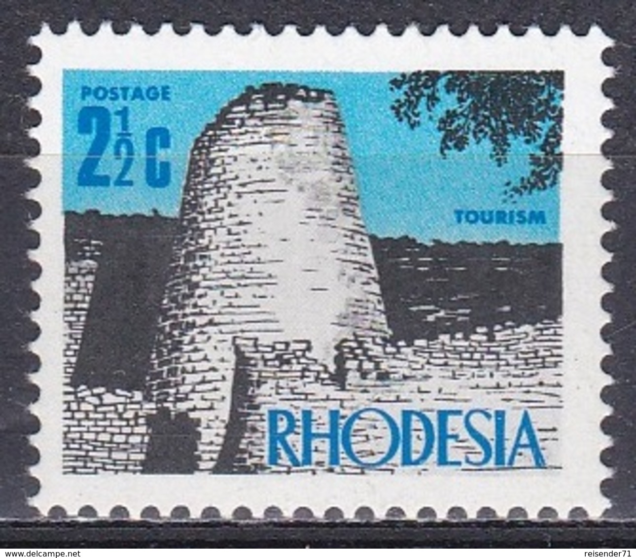 Rhodesien Rhodesia 1970 Geschichte History Archäologie Tourismus Tourism Ruinen Simbabwe Zimbabwe Ruins, Mi. 90 ** - Rhodesien (1964-1980)