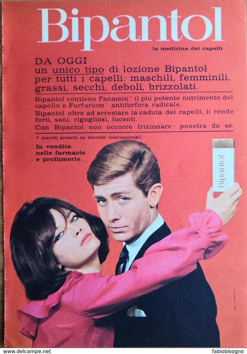 1964 - LOZIONE PER CAPELLI BIPANTOL - 1 Pag. Pubblicità Cm. 13x18 - Werbung