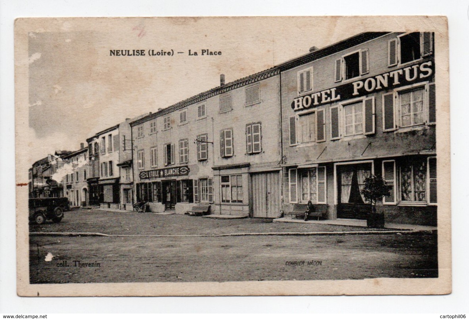 - CPA NEULISE (42) - La Place 1938 (HOTEL PONTUS) - Collection Thevenin - - Other & Unclassified