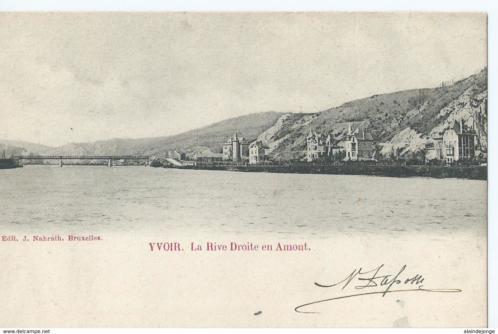 Yvoir - La Rive Droite En Amont - Edit. J. Nahrath - 1902 - Yvoir