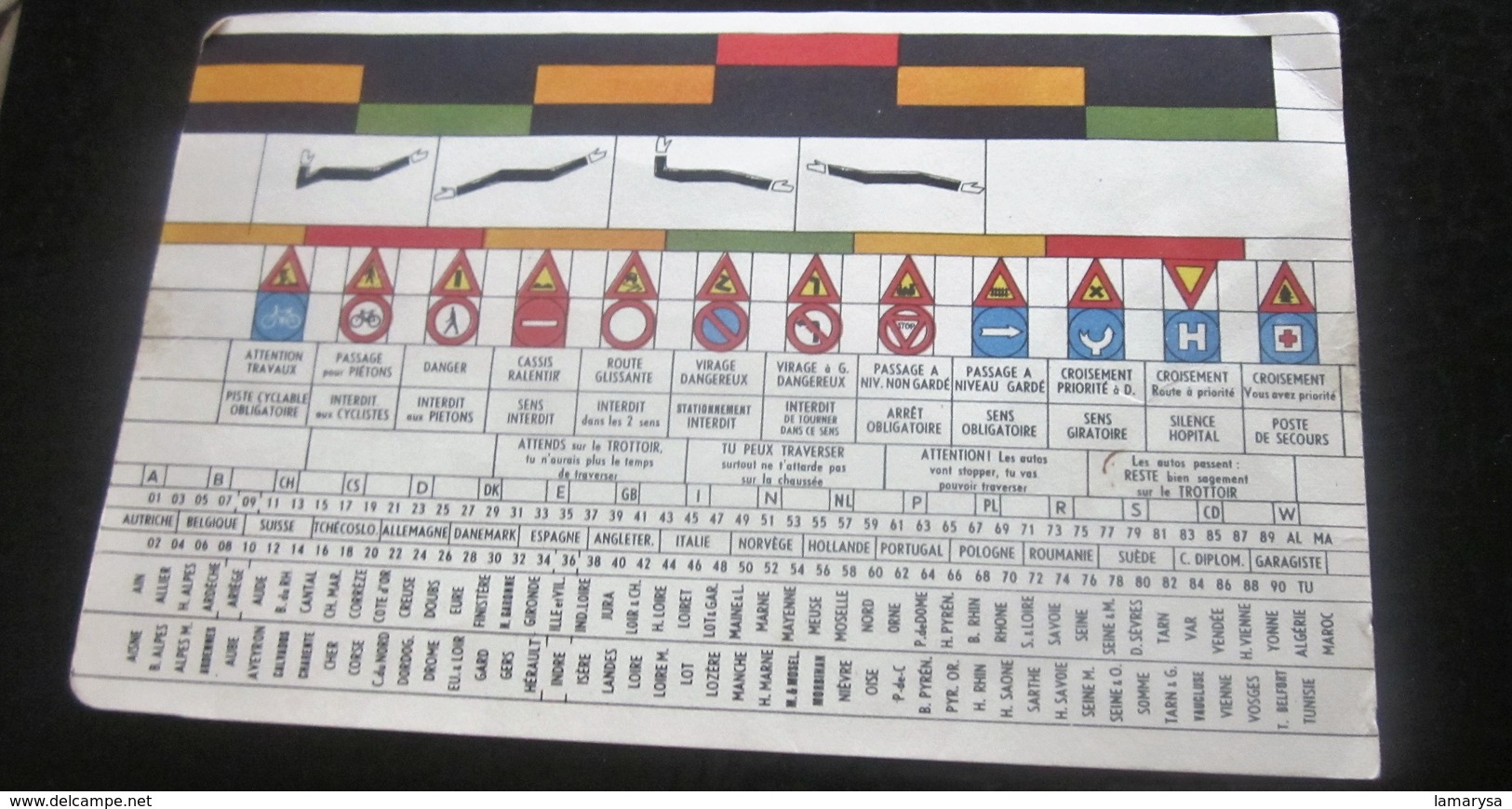 1950 CODE DE L’ÉCOLIER à TIRETTE Transport Voiture Automobile-Pieds-Vélo-Signaux Immatriculation CAISSE ÉPARGNE TOULON - Voitures