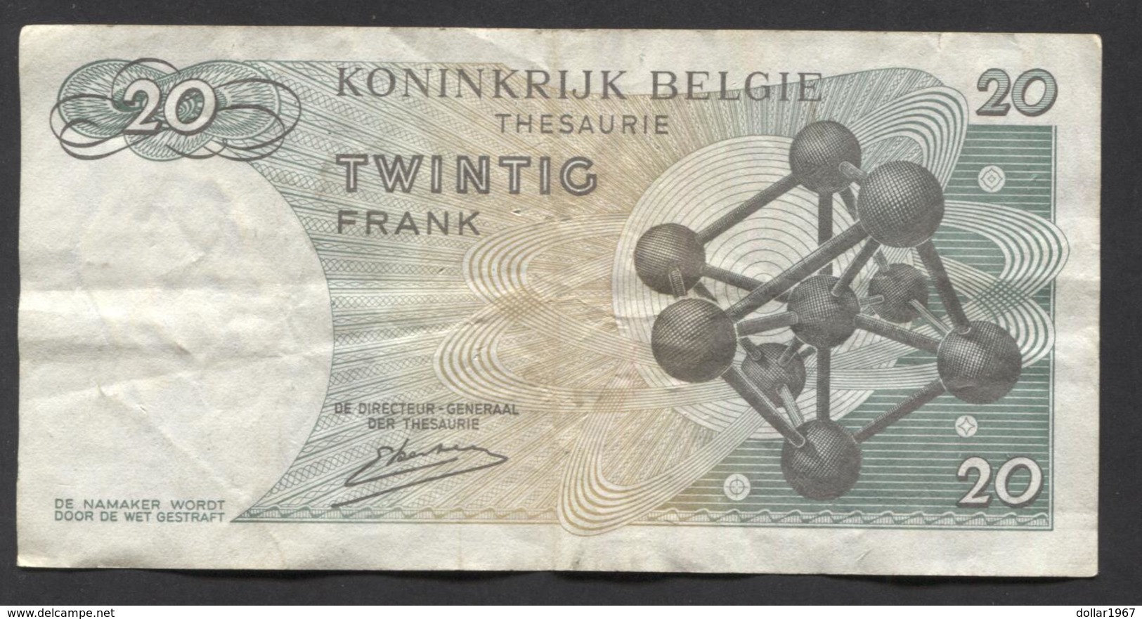 België Belgique Belgium 15 06 1964 -  20 Francs Atomium Baudouin. 3 S 0564384 - 20 Francs