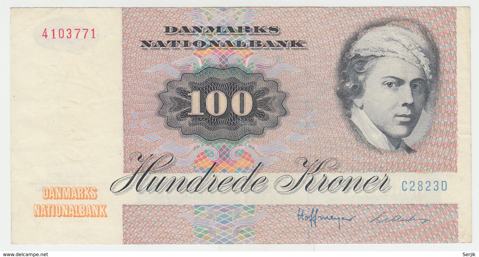 Denmark 100 Kroner 1972 VF++ Pick 51d  51 D - Denmark