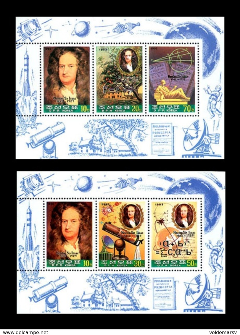 North Korea 1993 Mih. 3483/87 Physicist Isaac Newton (2 M/S) MNH ** - Corea Del Norte