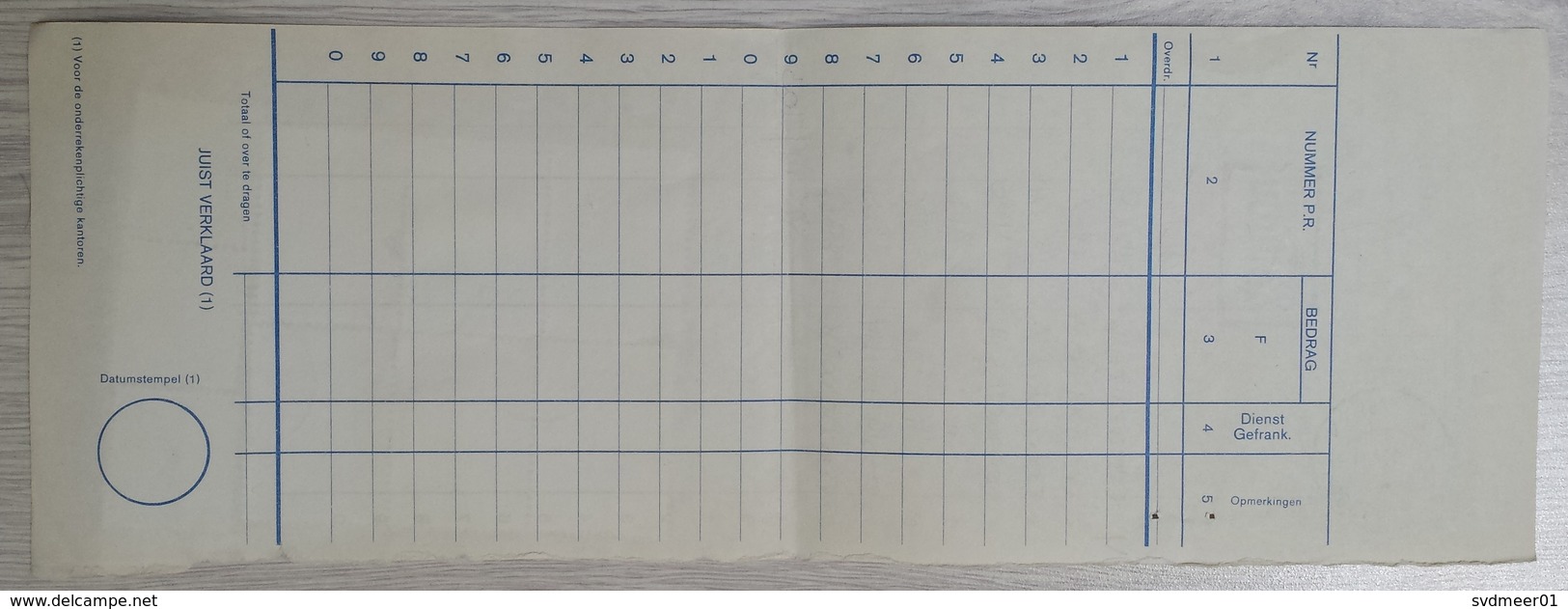 Belgium: Official Postal Receipt Form?, 1984, 9 Stamps, High Value, King, Cancel Lembeek (2 Stamps Damaged, Fold) - Brieven En Documenten