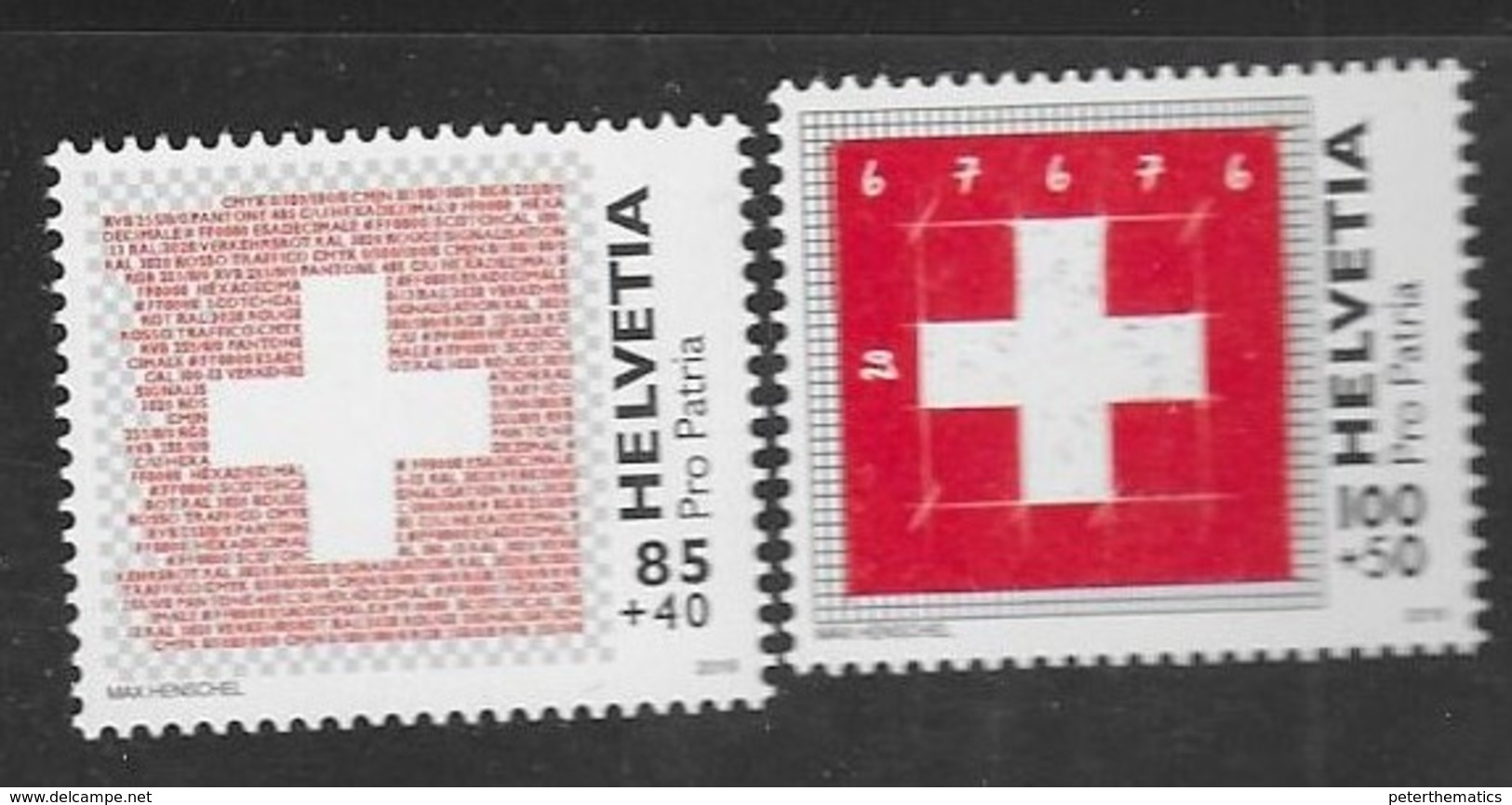 SWITZERLAND, 2019, MNH, PRO PATRIA, FLAGS,2v - Stamps