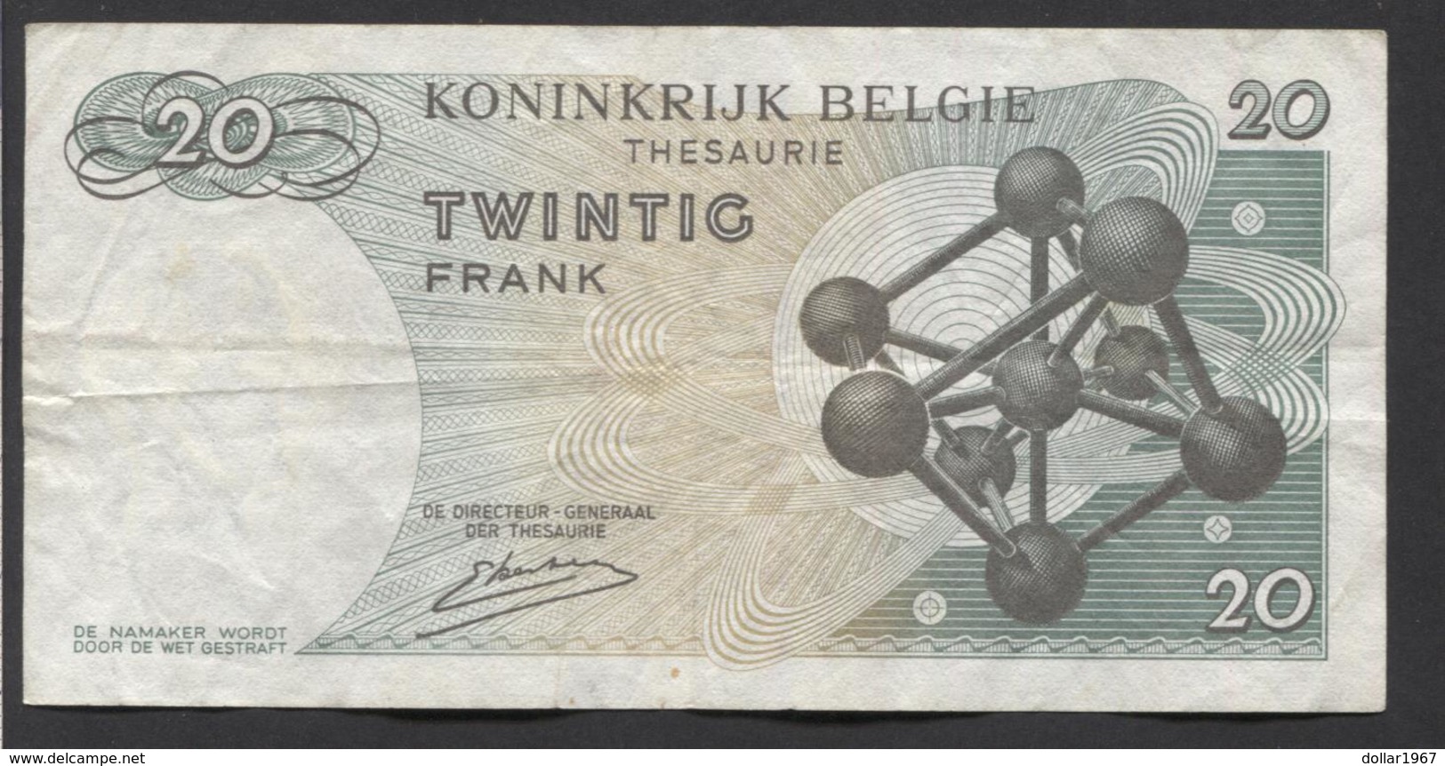 België Belgique Belgium 15 06 1964 -  20 Francs Atomium Baudouin. 3 S 8141298 - 20 Francos