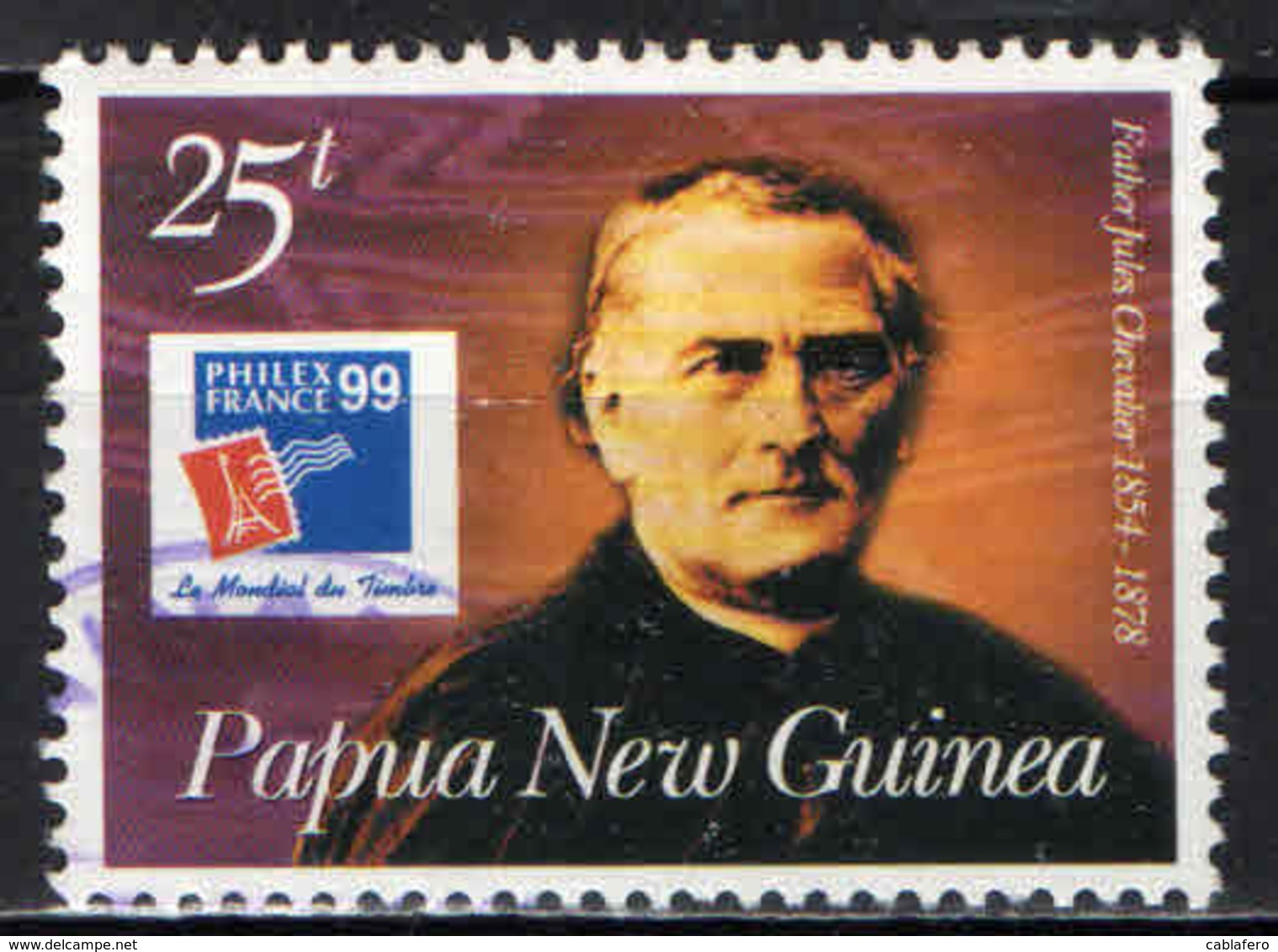 PAPUA NUOVA GUINEA - 1999 - Frenchmen With Historical Ties To Papua New Guinea: Father Jules Chevalier - USATO - Papua Nuova Guinea