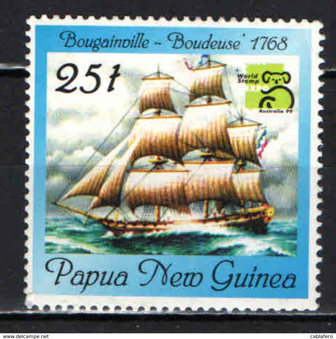 PAPUA NUOVA GUINEA - 1999 - Boudeuse,” 1768 - Ship - USATO - Papua Nuova Guinea