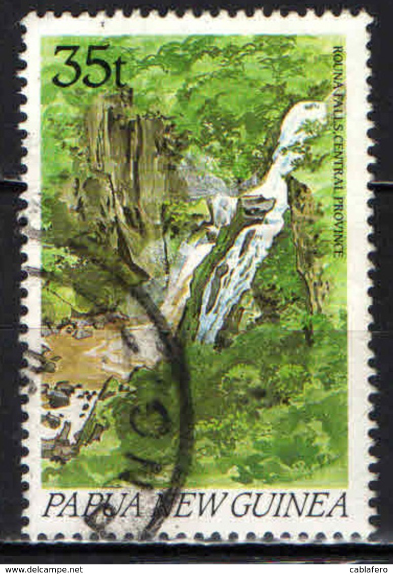 PAPUA NUOVA GUINEA - 1990 - Rouna Falls - USATO - Papua Nuova Guinea