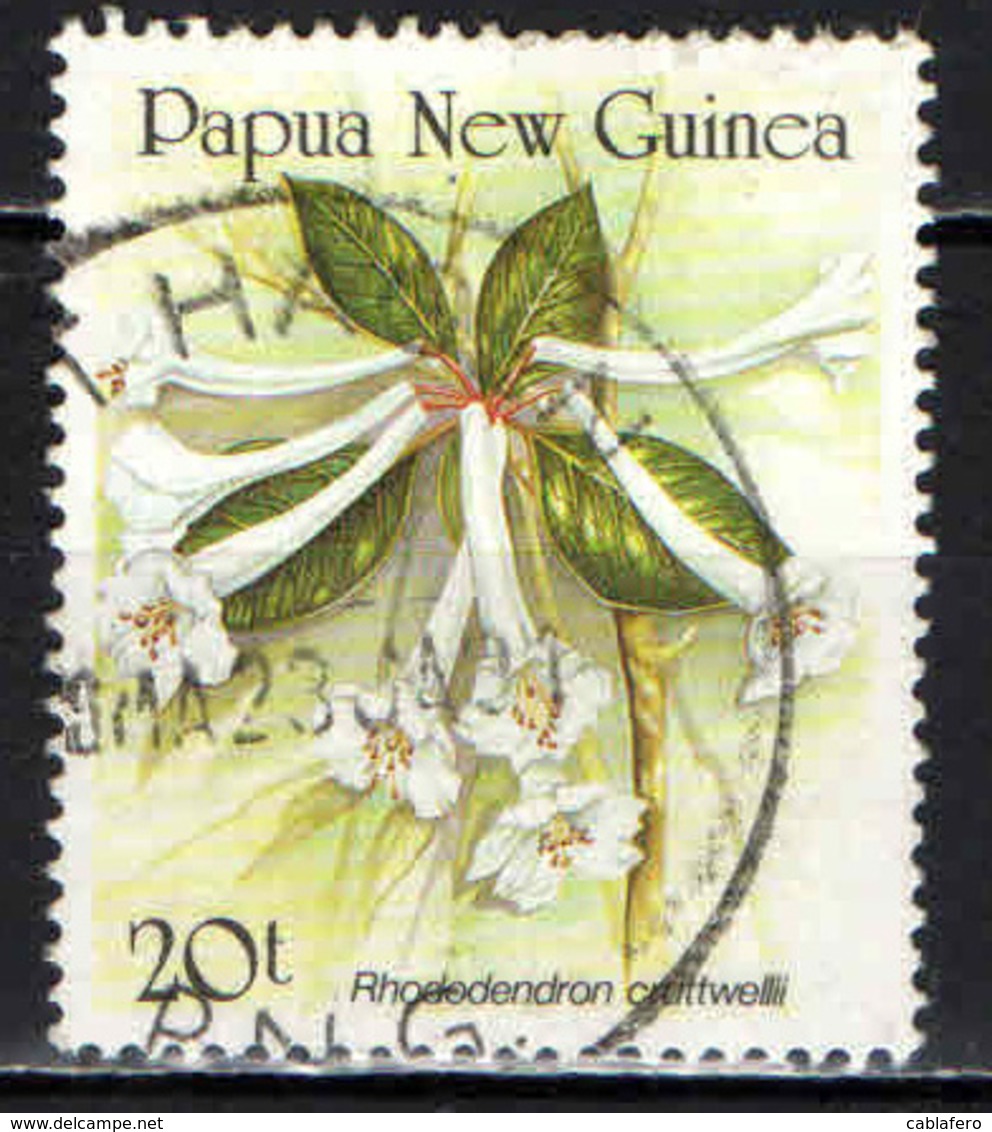 PAPUA NUOVA GUINEA - 1989 - Rhododendron - USATO - Papúa Nueva Guinea