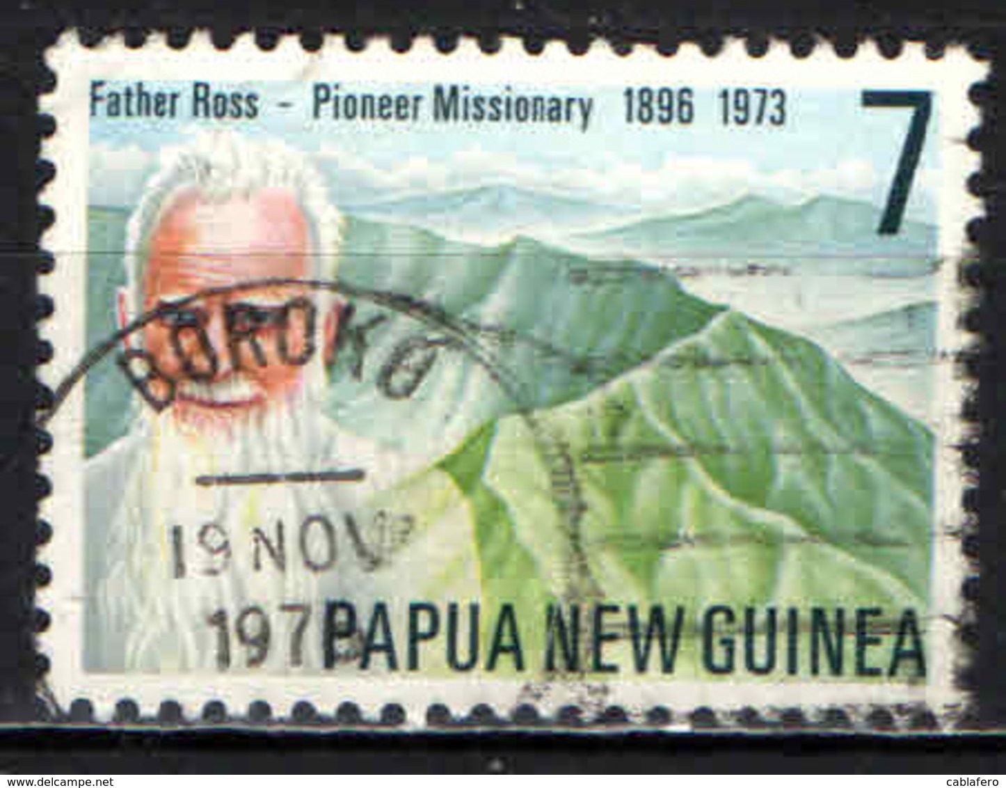 PAPUA NUOVA GUINEA - 1976 - Rev. Father William Ross (1896-1973) American Missionary In New Guinea - USATO - Papua Nuova Guinea