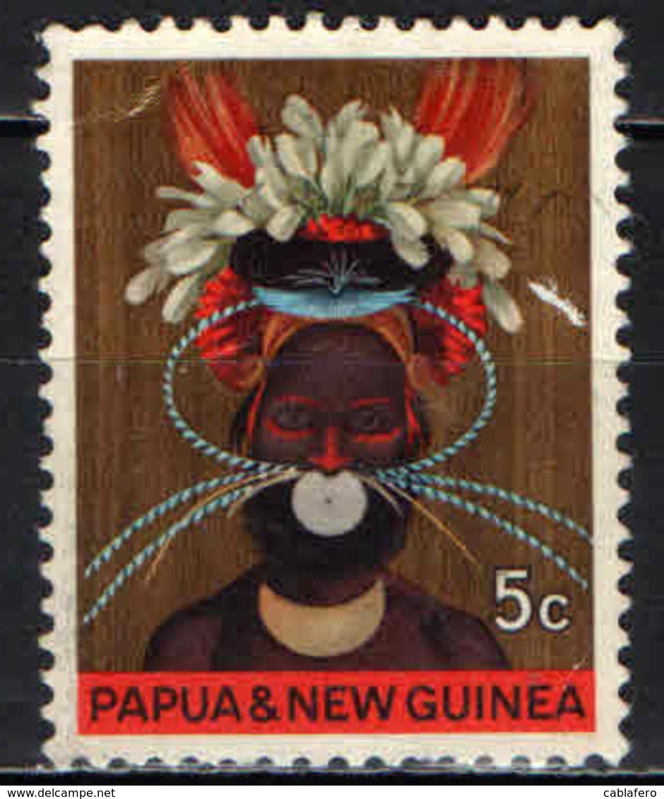 PAPUA NUOVA GUINEA - 1968 - Chimbu District Headdress - USATO - Papua Nuova Guinea