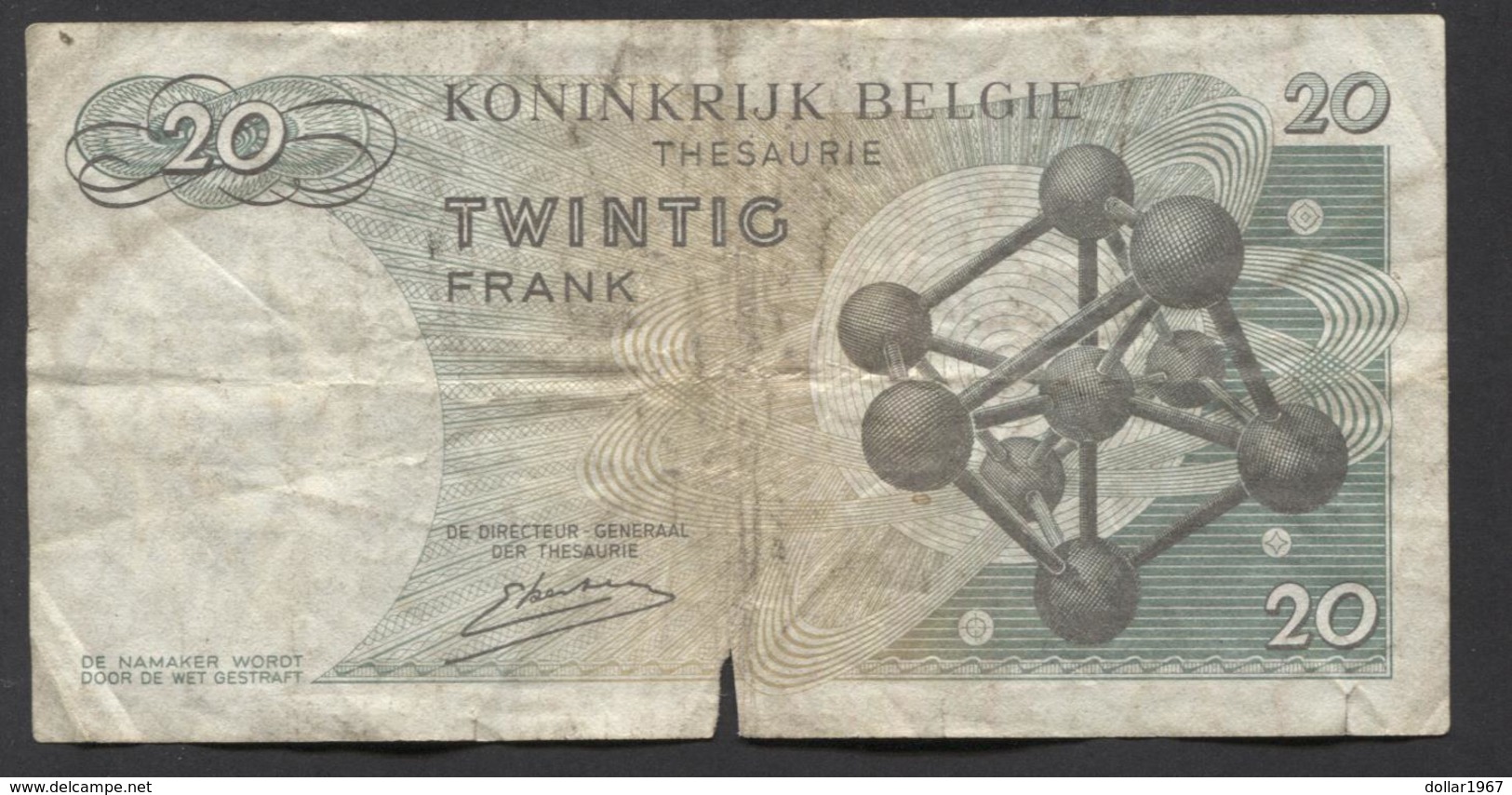 België Belgique Belgium 15 06 1964 -  20 Francs Atomium Baudouin. 3 S 9609880 - 20 Francs