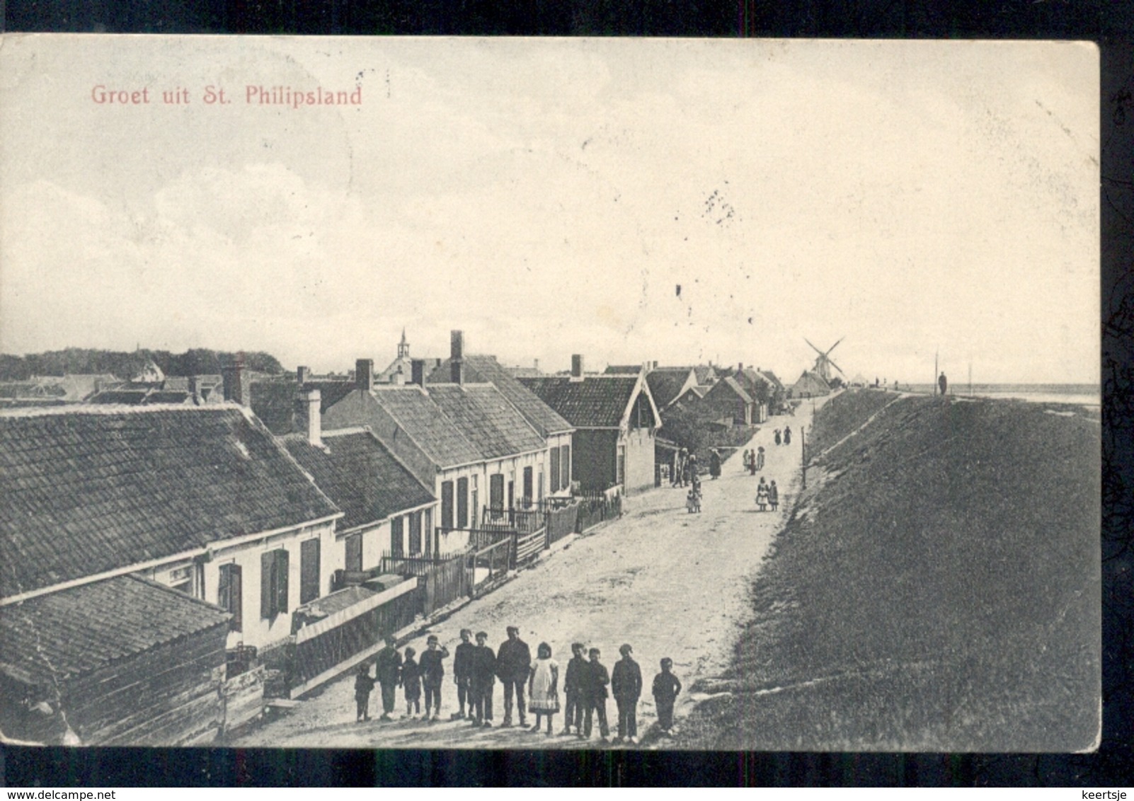 St Philipsland - Groet Uit - Molen - 1911 - Autres & Non Classés