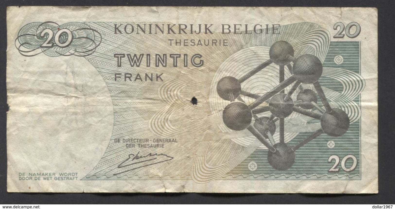 België Belgique Belgium 15 06 1964 -  20 Francs Atomium Baudouin. 3 T 0024042 - 20 Francos