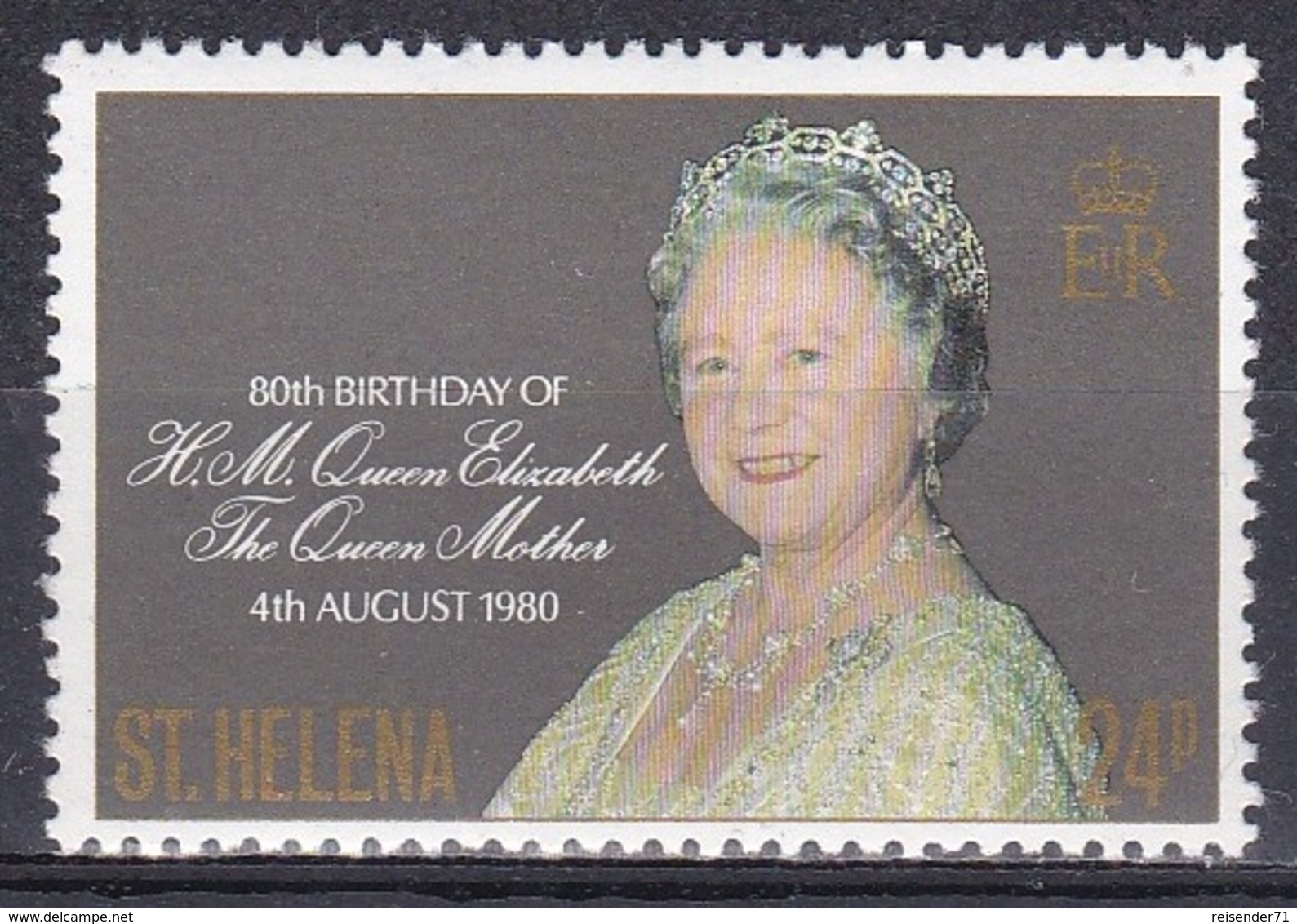 St. Helena 1980 Geschichte History Königshäuser Royals Geburtstag Birthday Königinmutter Elisabeth, Mi. 330 ** - St. Helena