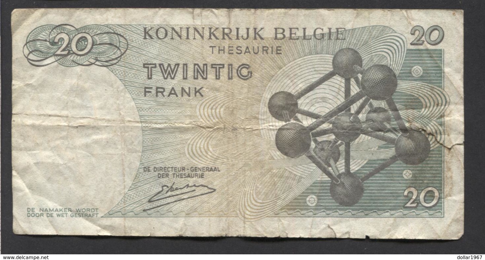 België Belgique Belgium 15 06 1964 -  20 Francs Atomium Baudouin. 3 T 1682170 - 20 Francs