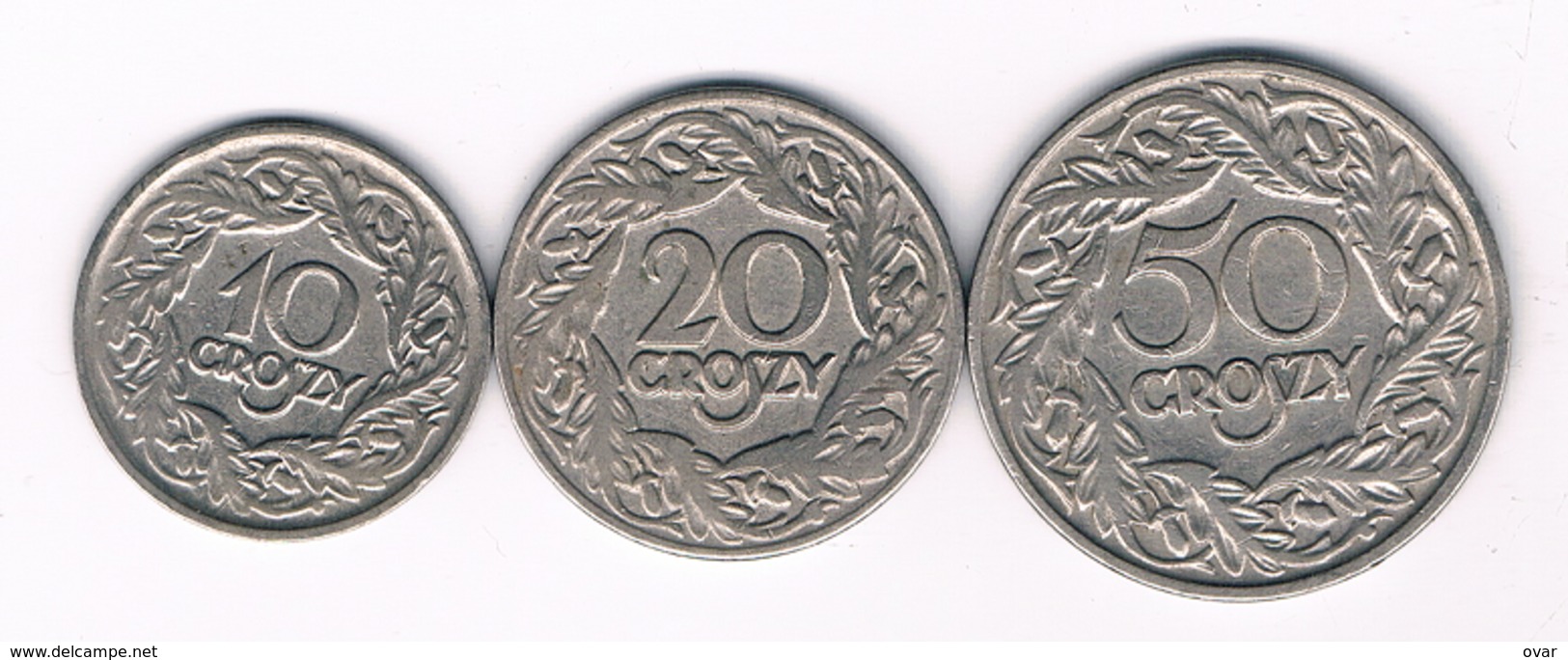 10+20+50 GROSZY 1923 POLEN /3870/ - Poland