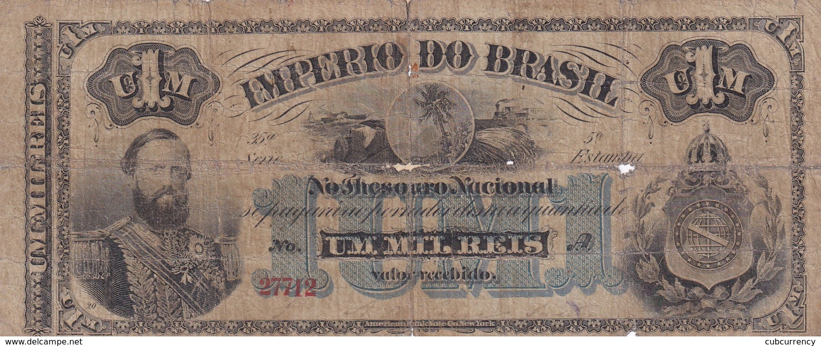 Brazil 1 Mil Reis 1833 - Brazil