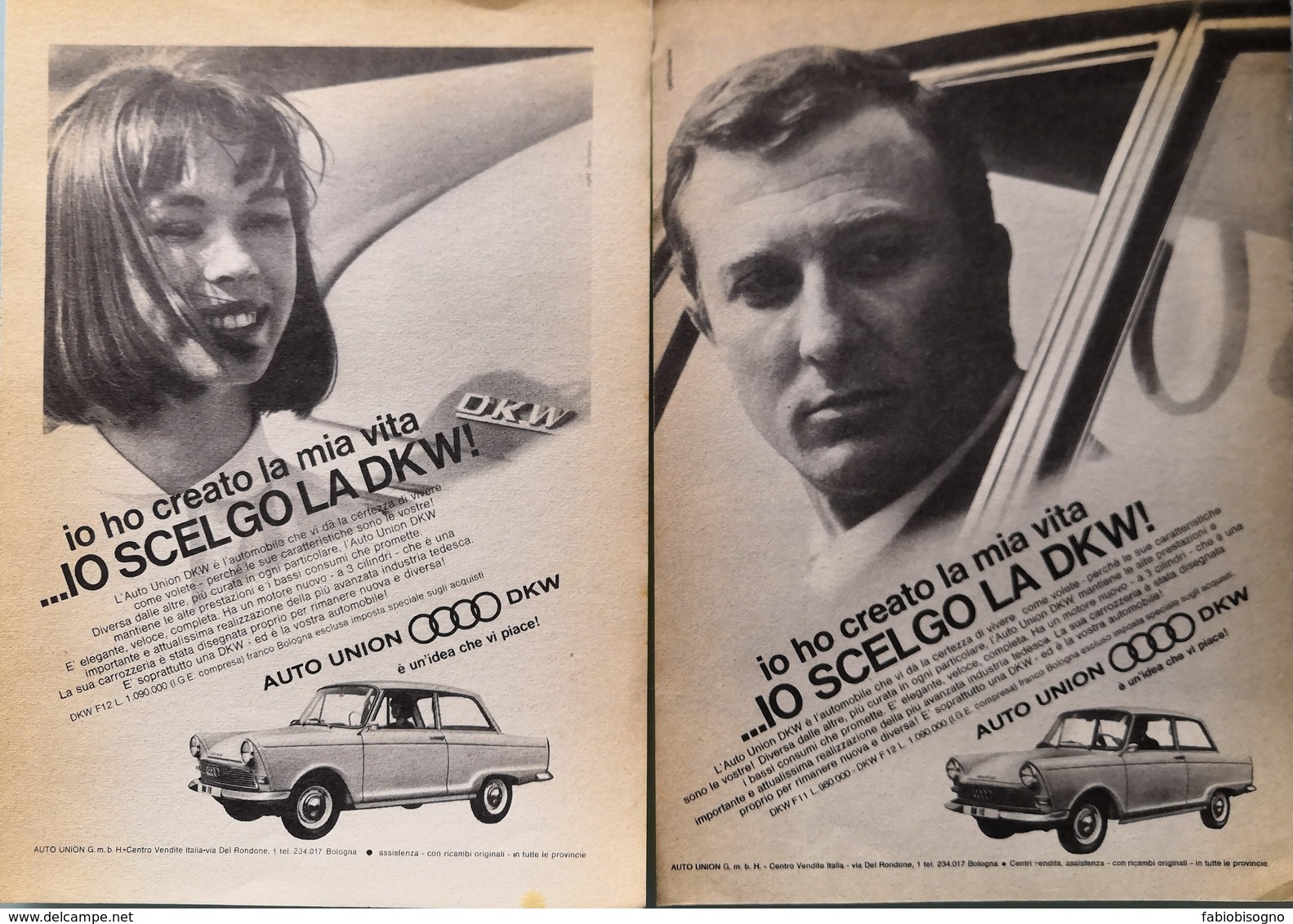 1964 - AUTO UNION DKW - 2 Pag. Pubblicità Cm. 13x18 - Reclame