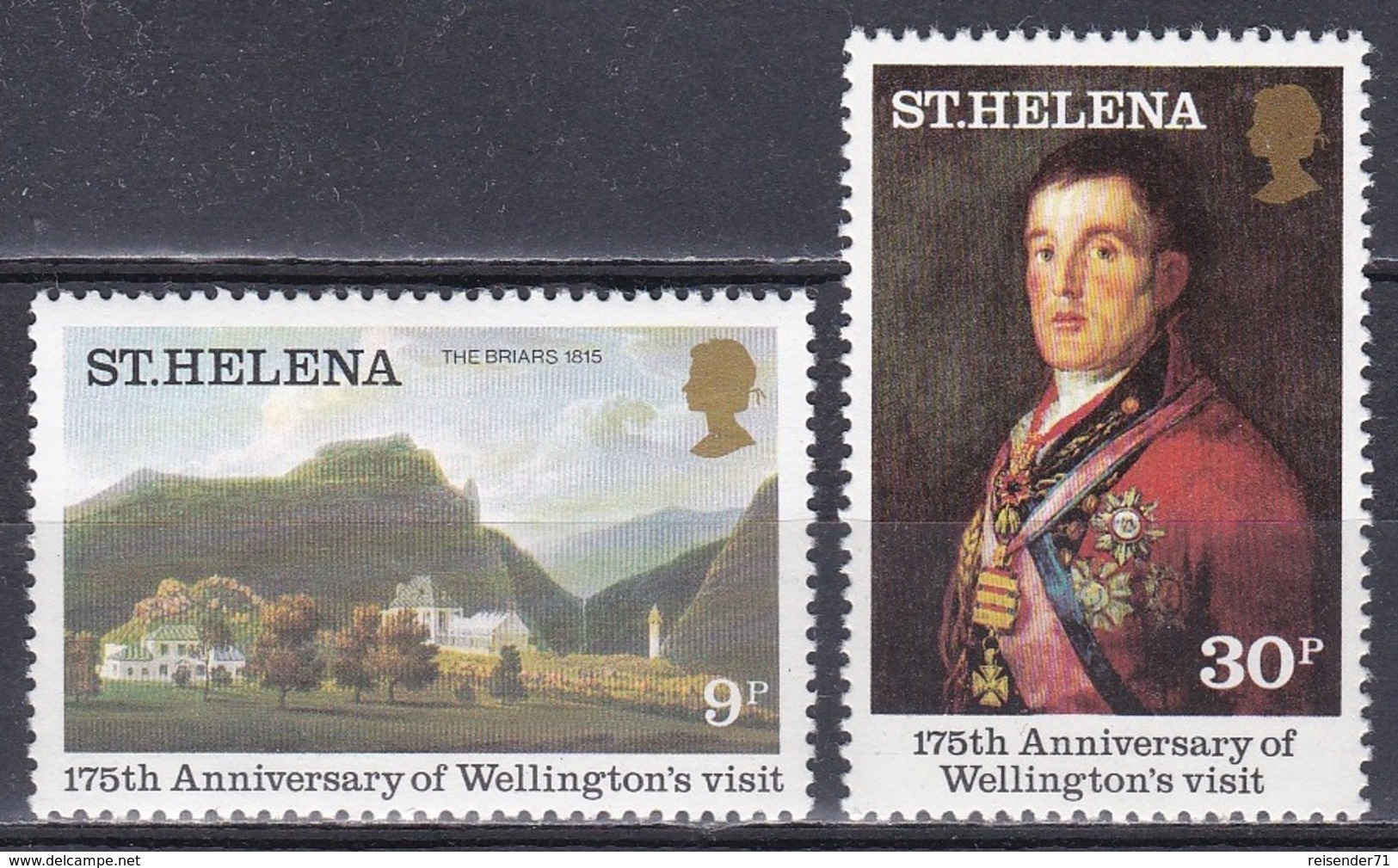 St. Helena 1980 Geschichte History Persönlichkeiten Herzog Wellington Kunst Art Gemälde Paintings Goya, Mi. 331-2 ** - Sainte-Hélène