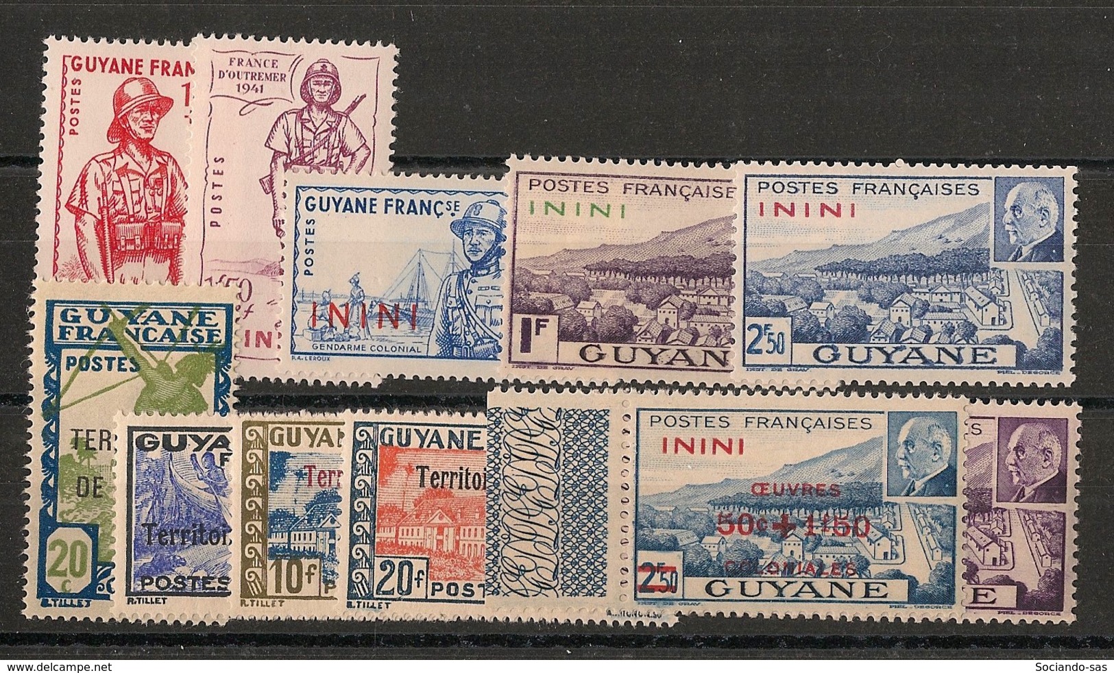 Inini - 1941-44 - N°Yv. 48 à 58 - Complet - 11 Valeurs - Neuf Luxe ** / MNH / Postfrisch - Ongebruikt