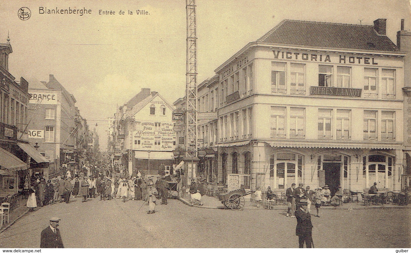 Blankenberge Blankenberghe Entree De La Ville Victoria Hotel Grosse Animation Nels Serie 10 N°15 - Blankenberge