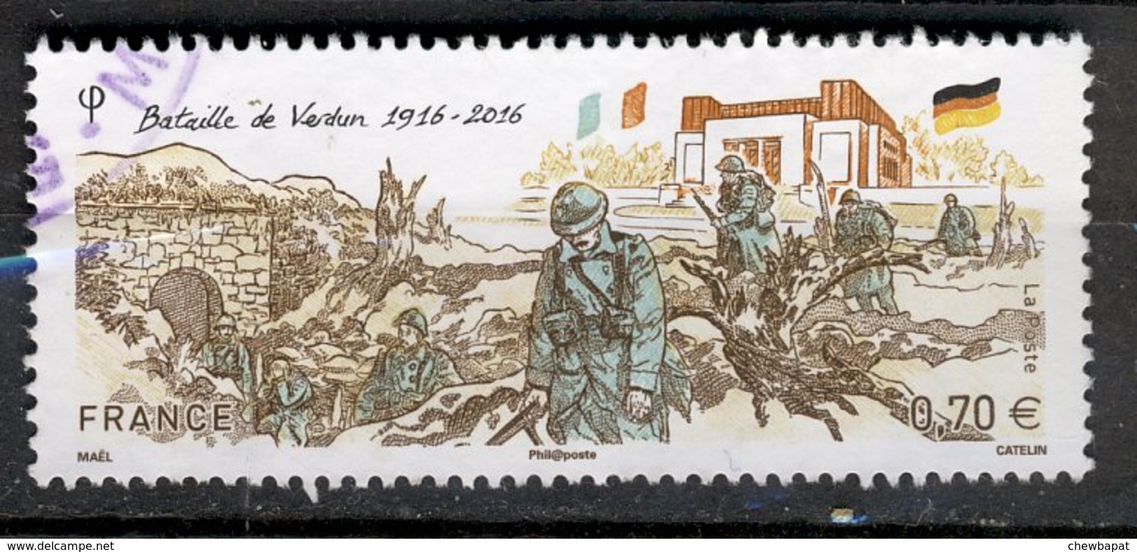 France 2016 - Oblitéré Used - Y&T N° 5063 - Centenaire De La Bataille De Verdun - Oblitérés