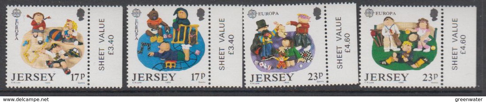 Europa Cept 1989  Jersey 4v (+margin) ** Mnh (42614) - 1989