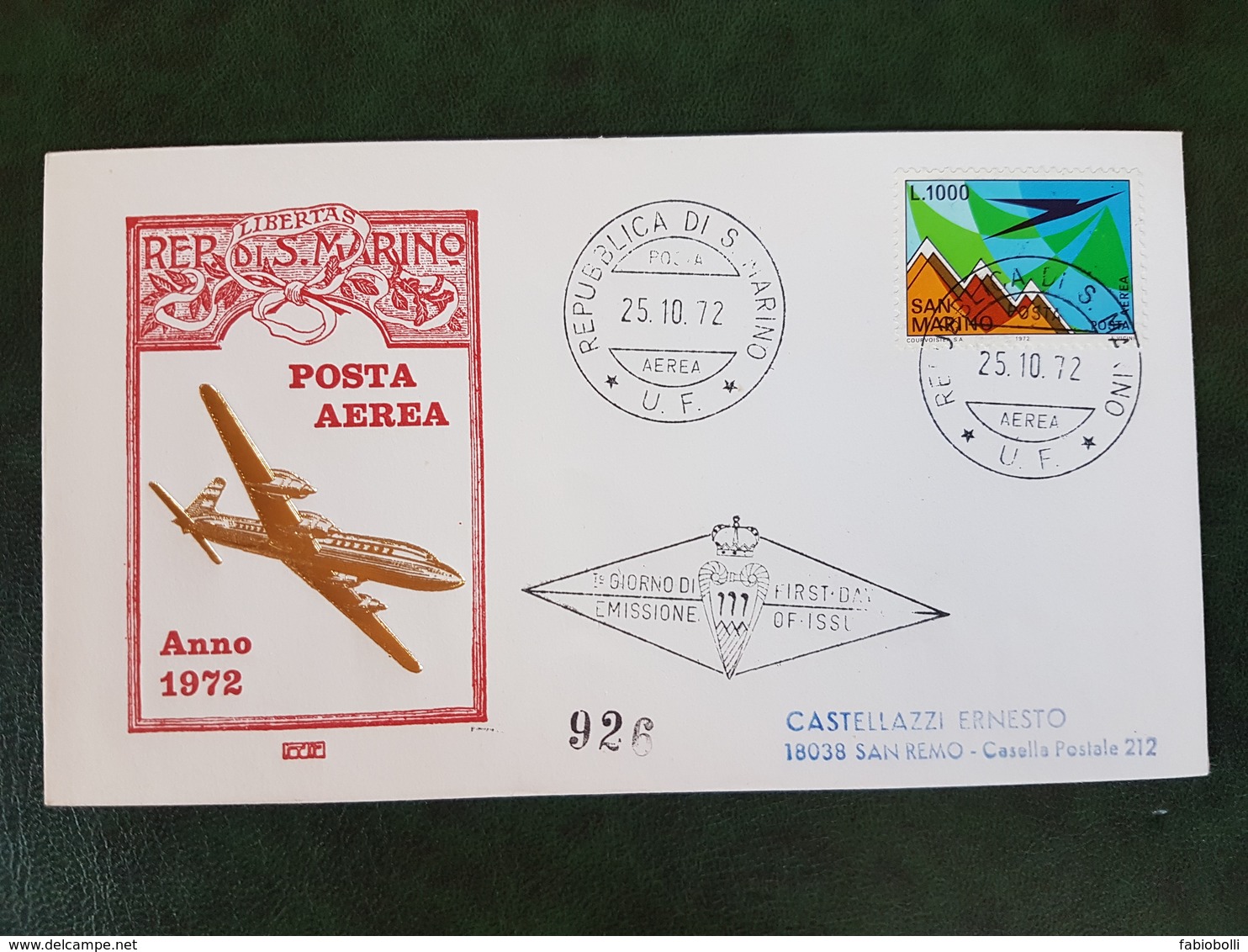 (36161) F.D.C. SAN MARINO  1972 - FDC