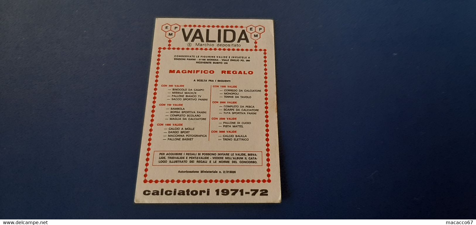 Figurina Calciatori Panini 1971/72 - Anzolin Lr Vicenza - Edizione Italiana