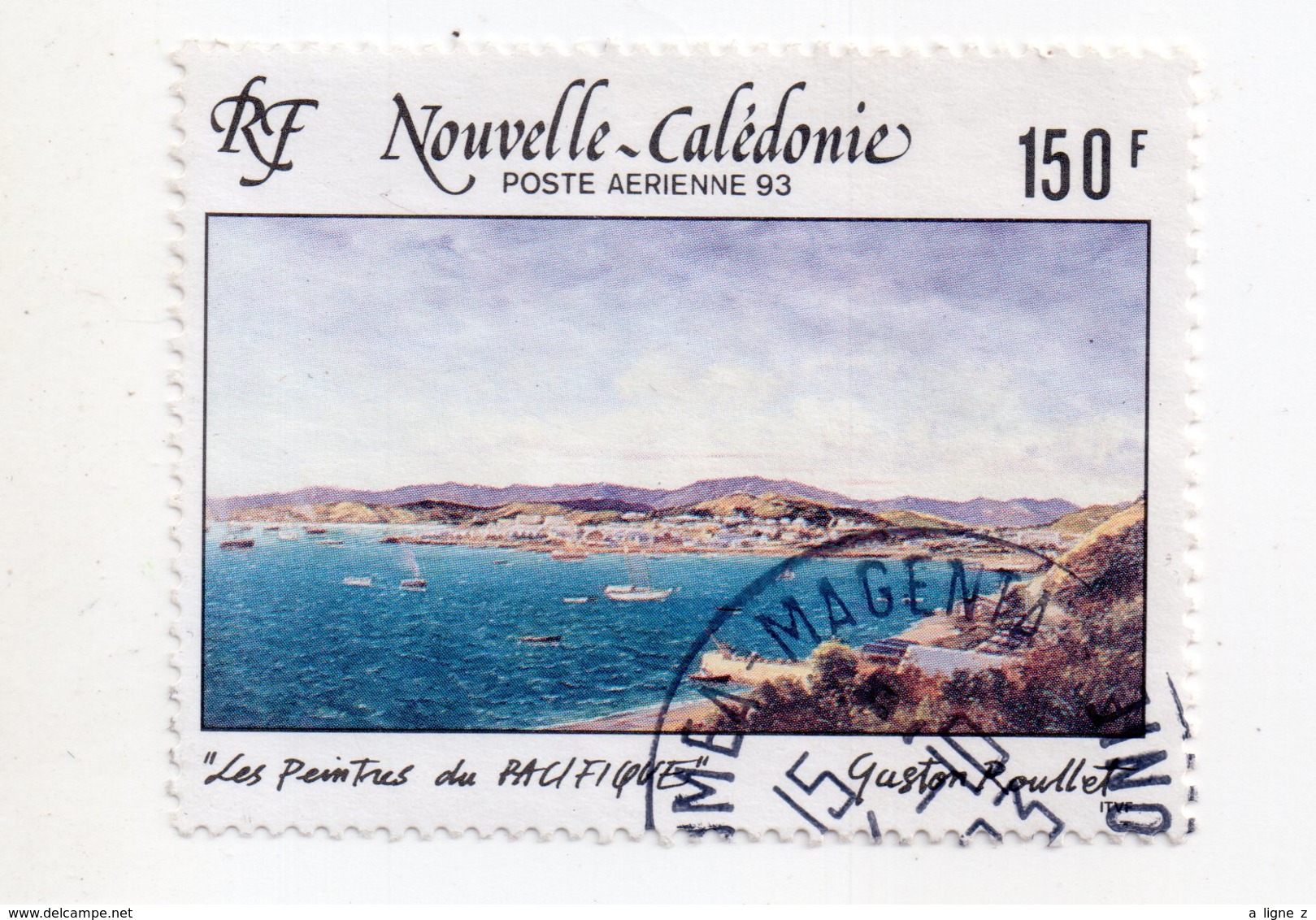 Env 1 : Nouvelle Caledonie Stamp Timbre Oblitéré Gaston Pullet Poste Aérienne - Usados