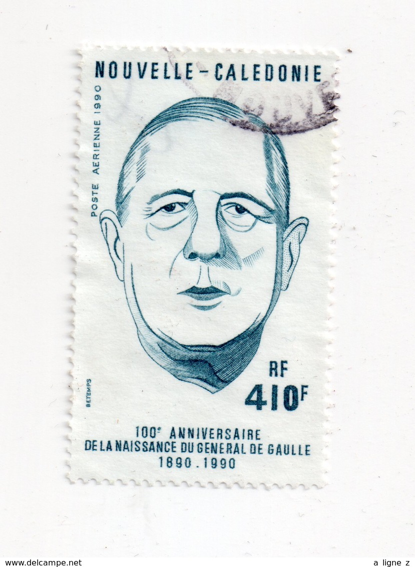 Env 1 : Nouvelle Caledonie Stamp Timbre Oblitéré 100ème Anniversaire De La Naissance Du Général De Gaulle - Used Stamps