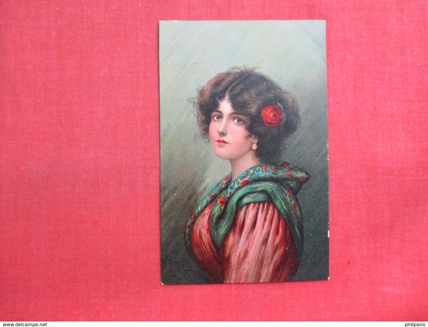 Stengel Card-- Signed Artist  Female  Ref 3324 - Fashion