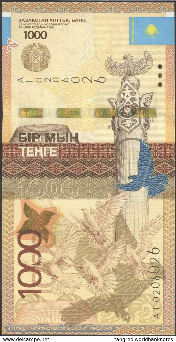 TWN - KAZAKHSTAN 45a - 1000 1.000 Tenge 2014 Prefix АГ UNC - Kazakhstan