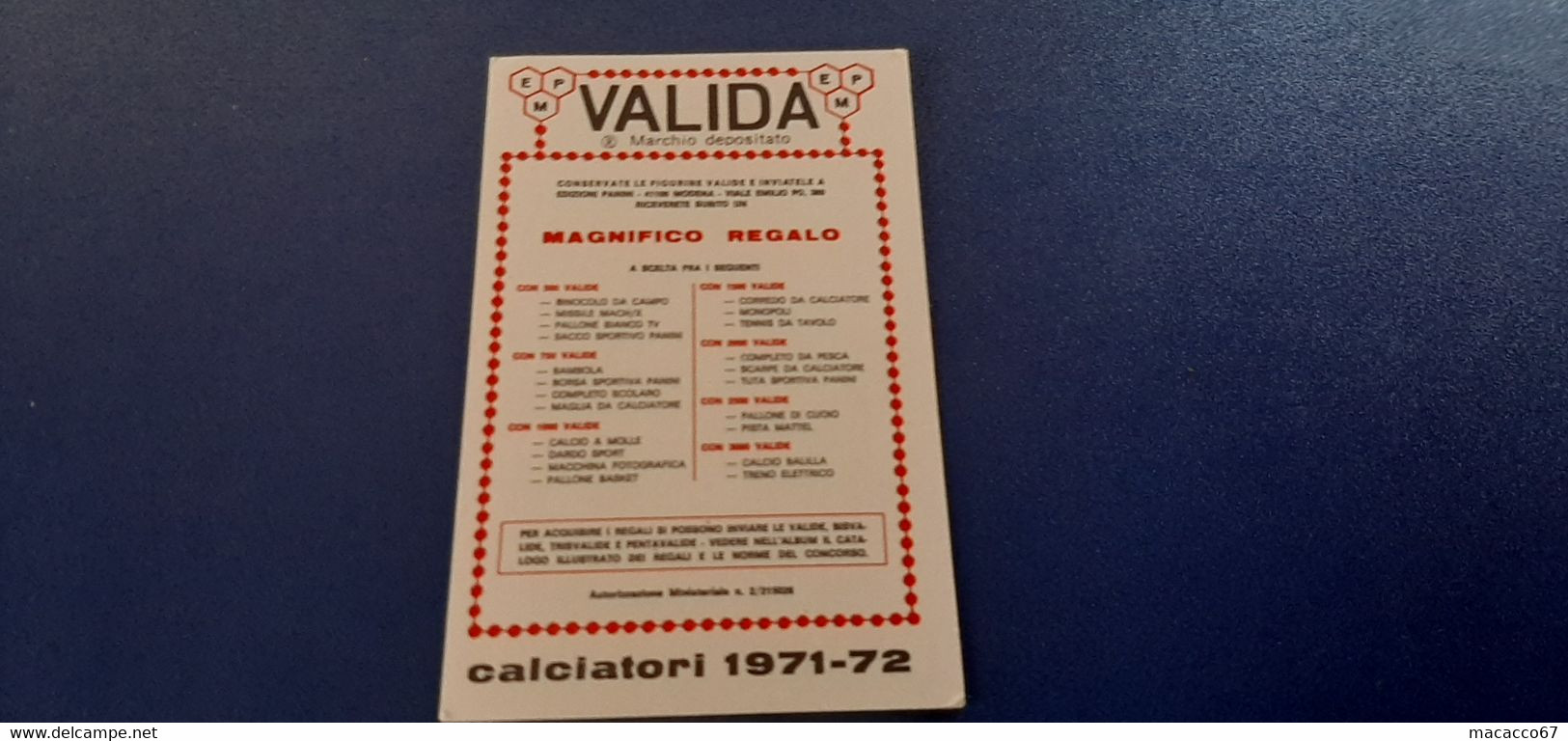 Figurina Calciatori Panini 1971/72 - Battara Sampdoria - Edizione Italiana