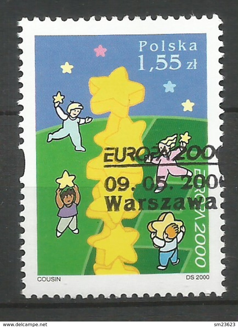 Polen / Polska  2000  Mi.Nr. 3829 , EUROPA CEPT - Kinder Bauen Sternenturm - Gestempelt / Fine Used / (o) - 2000