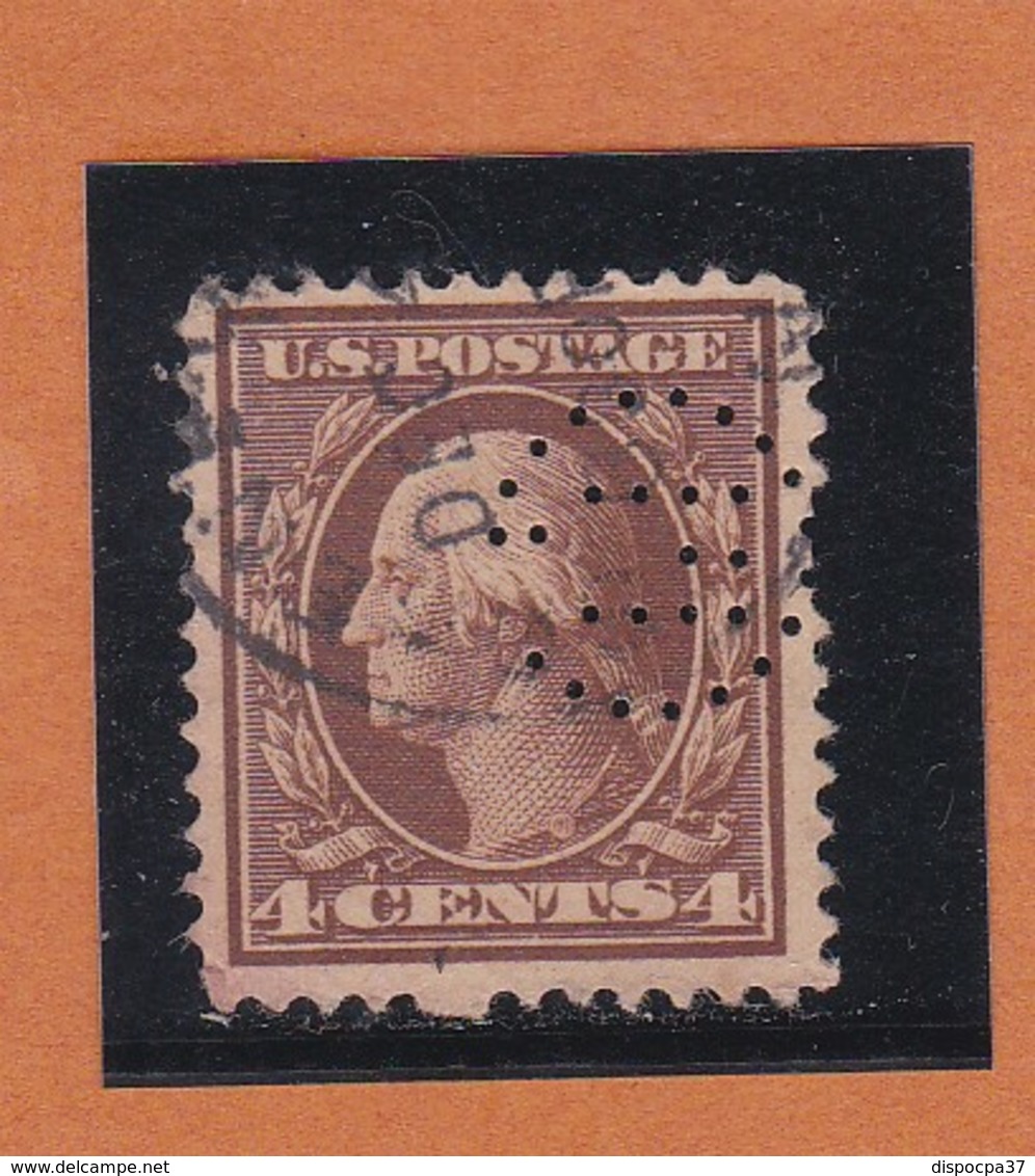 Etats-Unis  N°170 - 1908-1909  -  G. WASHINGTON  - Oblitérés - Perforé - Zähnungen (Perfins)