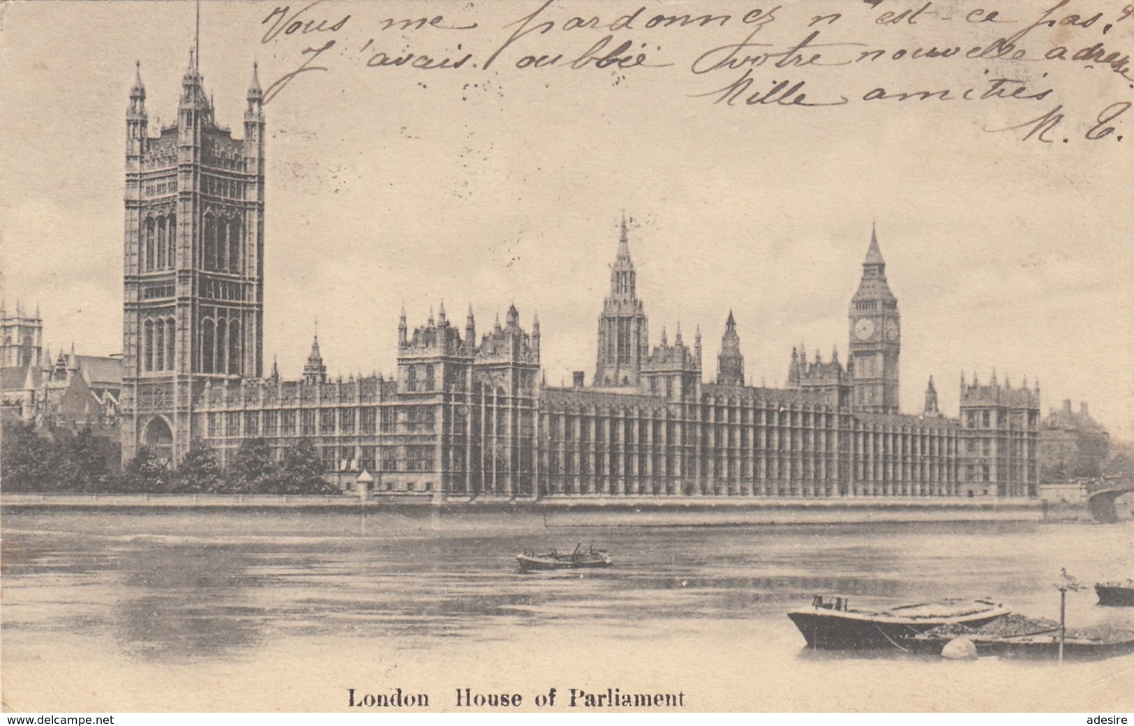 LONDON - HOUSE OF PARLAMENT, Gel.1917? - Houses Of Parliament